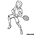 Badminton coloring page