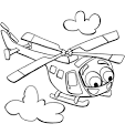 Helicopter coloring page