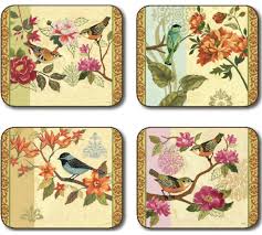 placemats.de | Jason Bird Study Tischsets | Blumen - Jason_BIRD_STUDY_placemats_all4_400