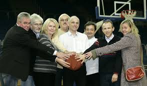 v.l. Franz Partsch, stellvertr. Vorsitzender GSV Bamberg; Volker Siegling, DGS-Fachwart Basketball; Sabine Grajewski, DGS Sportdirktorin; Georg Paterek, ...