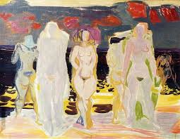 Eduard Hopf (1901-1973): Badende, 1950, Ölfarben auf Leinwand 85 x ...