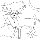 Deer coloring page