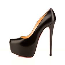 Sheep Skin Super-high Platform Pumps Black High Heel Shoes (Custom ...