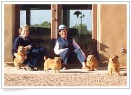 Liz Cartledge, Barbara Fournier and Frauke Hinsch in front of Bobbie\u0026#39;s house in Santa Fe May 1999. Left:Gilean White (Norfolk Terrier judge Crufts 2000) and ...