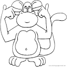Monkey coloring page