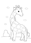 Giraffe coloring page