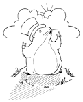 Groundhog Day coloring page