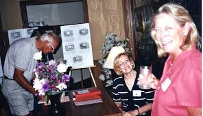 Marianna, Harriet, Karen, Marge, and Sara stopped to wish the golfers well. Waymond Detwiler, Marianna Giovannini-Sparks, and Harriet (Attebery) Hale, note - waymondflowers