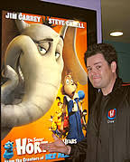 Rafael Zentil in front of \u0026quot;Horton Hears a Who\u0026quot; movie poster. Photo by Pilar Pichon - Zentil