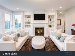 Beautiful Living Room In Luxury Home Stock Photo 159028481 ...