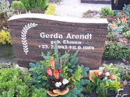 Grab von Gerda Arendt (geb. Ehmen) (23.02.1943-11.06.1984 ...