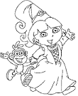 Dora coloring page