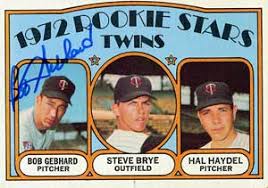 Bob Gebhard Baseball Stats by Baseball Almanac - bob_gebhard_autograph