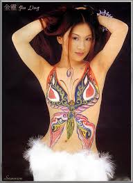 Amazing Nude Body art Paintings japanese 