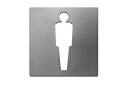Stainless Steel Square Male Symbol - Homebits UK