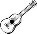 Guitar coloring page