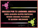 GRACIAS POR TU AMISTAD