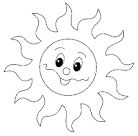 Sun coloring page