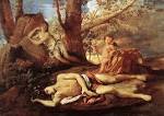 Oil Paintings,Echo and Narcissus 1628 by Nicolas Poussin