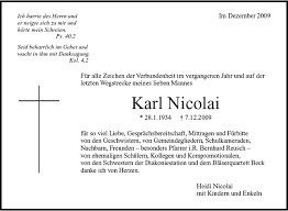 DS Karl Nicolai Dettingen - Familienanzeigen - Südwest Presse Online