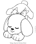 Puppy coloring page