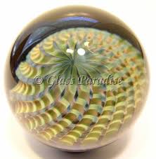 Contemporary Art Glass Marble by Travis Weber 39mm - TwebMIB013