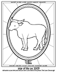 Ox coloring page