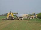 A slurry tanker trailer is replenishing a state of the art slurry injection - via Daymix