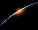 1280x1024 Sunrise from space desktop PC and Mac wallpaper