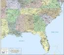 Wall map of southeast united states, Southeast Market area map