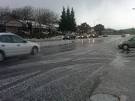 PHOTOS: Rare mix of hail and snow falls in the North Bay