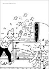 Tintin coloring page