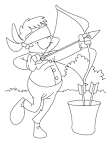 Archery coloring page
