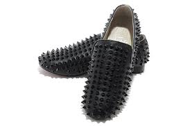 Christian Louboutin Rollerball Men Studded Loafers All Black ...