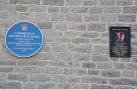Plaques on the wall of the old Grammar School - Cowbridge - via Daymix