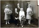 1928 Wedding Photos of Bridal Groups and 1920s Wedding Dresses