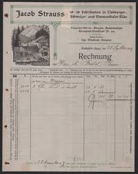 Rechnung Kempten, 1907, Jacob Strauss, Fabrikation von Käse, Kühe ...