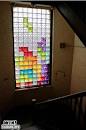 Tetris Stained Glass Window Grace of Wrath