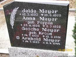 Grab von Gesche Meyer (geb. Kroon) (14.07.1908-19.09.1991 ...