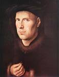 Jan van Eyck - Portrait of Jan de Leeuw - (Vignette) .