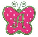 GG Designs Embroidery - Butterfly Applique Monogram Alphabet ... 