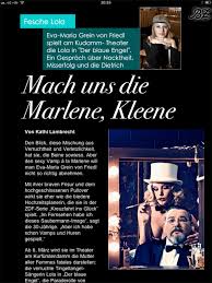 Portrait der Schauspielerin Eva-Maria Greim: weißer Text auf schwarzem Grund, hinter den Fotos verbergen sich Bildergalerien - berliner_zeiten_4