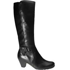 Gabor Marissa Long Boot | Ladies Black Leather | Charles Clinkard
