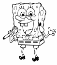 Singing coloring page