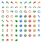 Vista Style Arrow Icons Set with Custom Icon Design Service