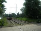 TQ3364 : Lloyd Park tram stop:tram leaving towards New Addington - via Daymix