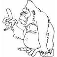 Gorilla coloring page