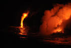 Hawaii Lava Flow Update: August 2010 Viewing of Kilauea Lava Flows at ... - lava-ribbon-into-ocean-best
