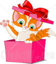 41059 Clipart Illustration Of An Adorable Orange Kitten Popping