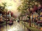 Art by Thomas Kinkade - Hometown Morning